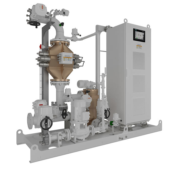 DESMI CompactClean ballast water management system for marine fluid handling.